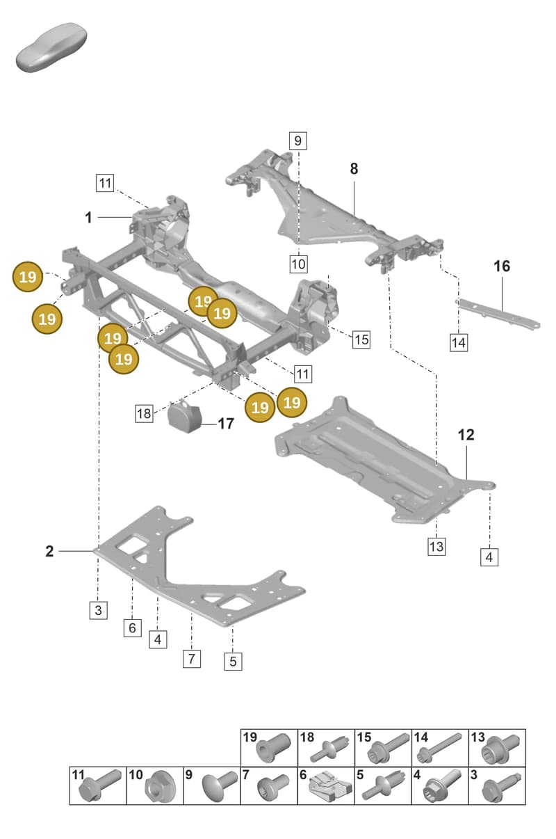 N90631303 — Porsche Panamera (2020-2023) diagram p58401000, position 19