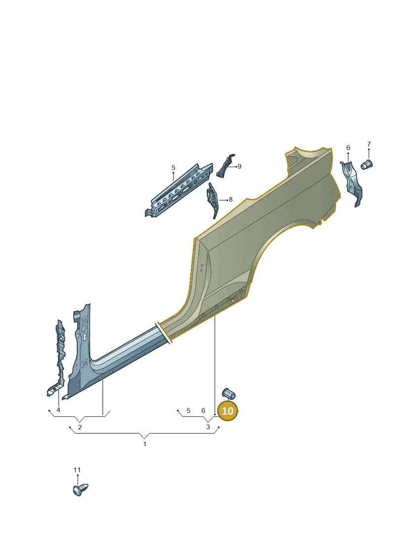 N90641104 — Audi A5 Cabriolet (2016-2025) diagram 848809500, position 10