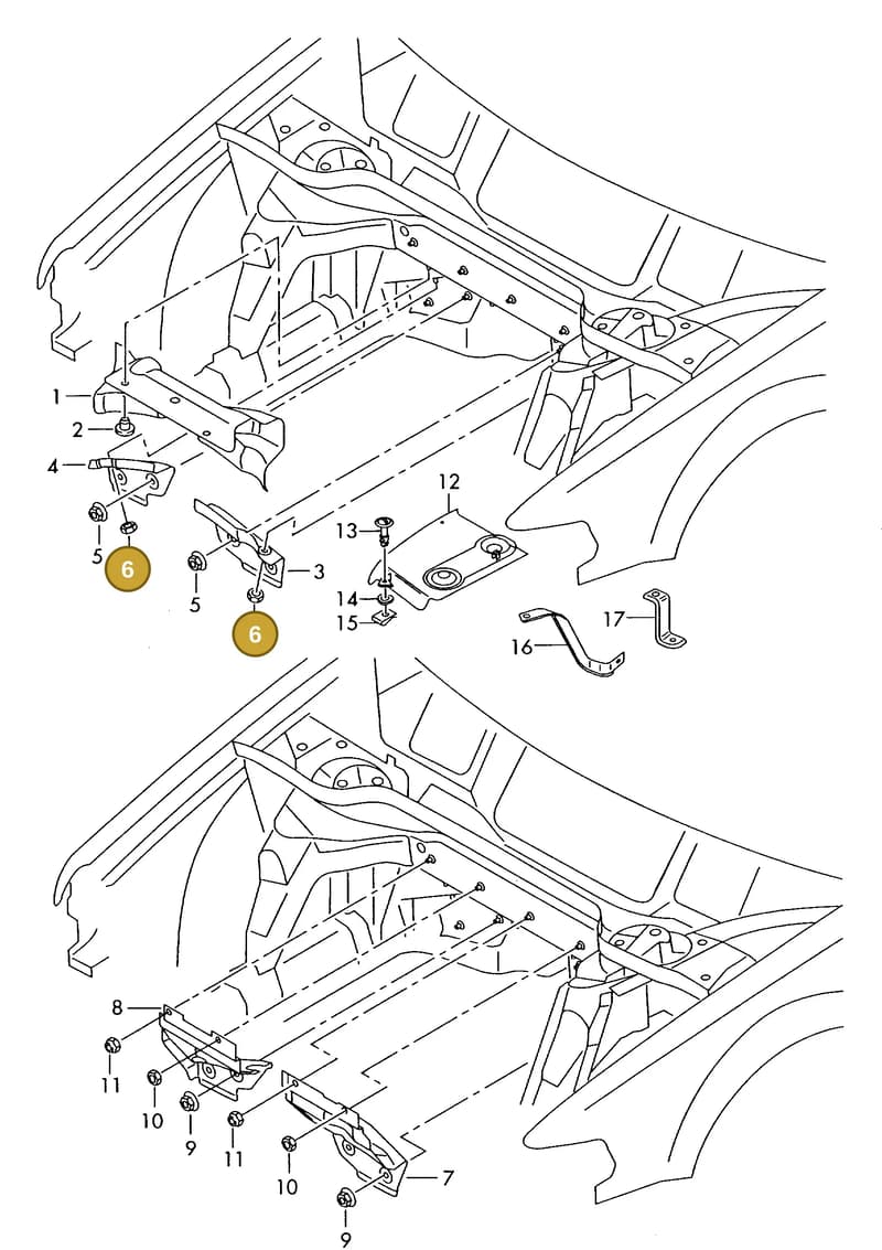 N90641901 — Audi A8 quattro (1999-2002) diagram 255804100, position 6