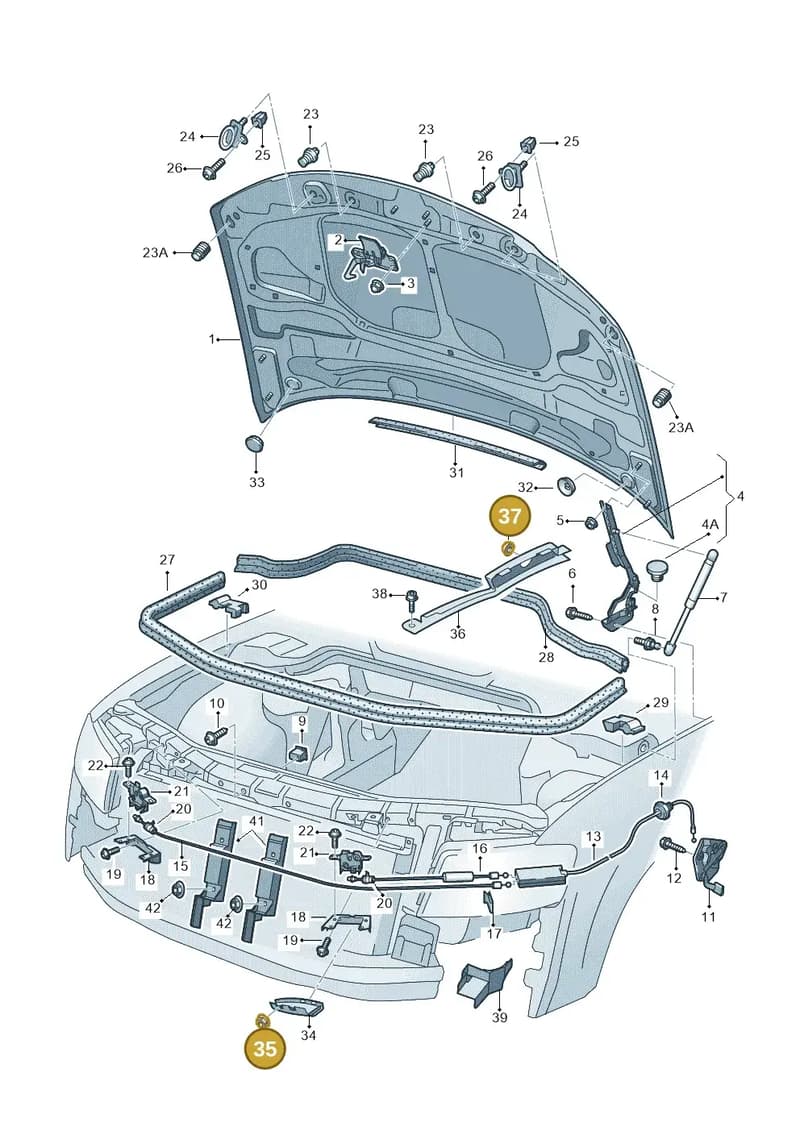 N90641901 — Audi A8/S8/qu. lang    08> (2007-) diagram 291823100, position 35+37