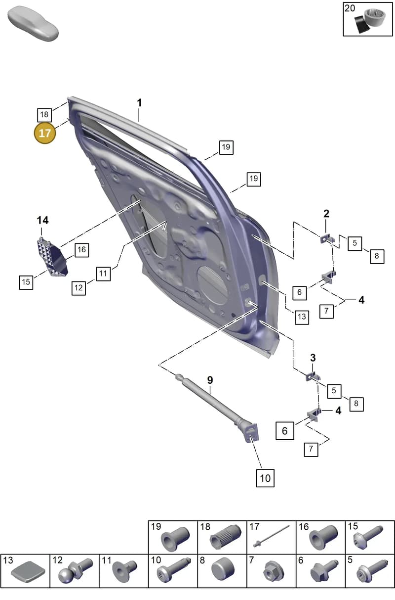 N90653101 — Porsche Panamera (2023-2025) diagram p62804050, position 17