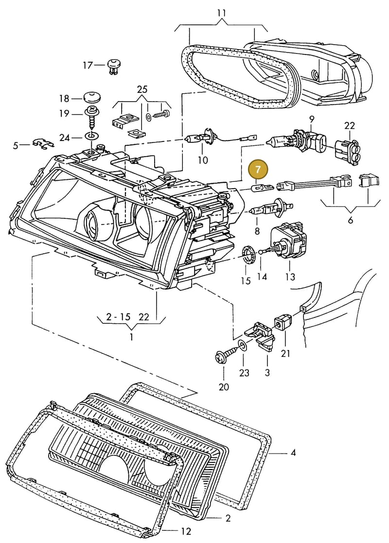 N90653801 — Audi A8 (1996-1998) diagram 152941350, position 7