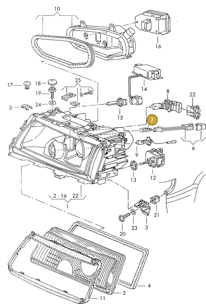 N90653801 — Audi A8 (1996-1998) diagram 152941370, position 7