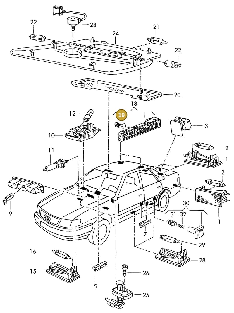 N90653801 — Audi A8 (1996-1998) diagram 152947100, position 19