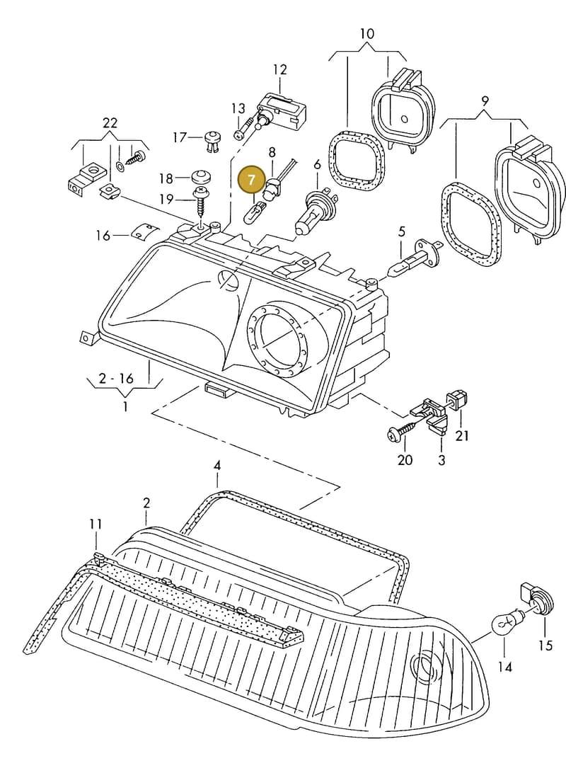 N90653801 — Audi A8 quattro (1999-2002) diagram 255941350, position 7