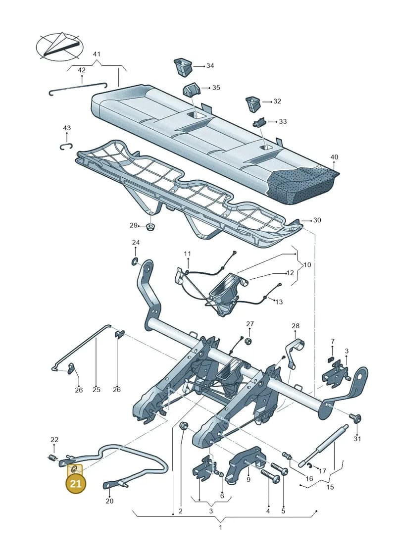 N90675501 — Volkswagen Caravelle (2019-2024) diagram 861885000, position 21