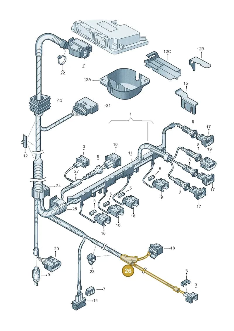 N90680701 — SEAT TOLEDO/LEON/LEON-4 (2001-2006) diagram 194971050, position 26
