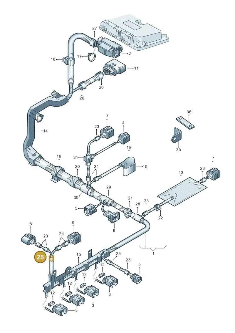 N90680701 — SEAT IBIZA                  06> (2005-) diagram 225971020, position 25
