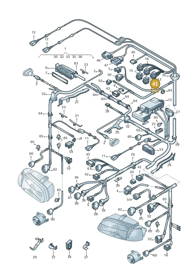 N90680701 — SEAT AROSA (2003-2004) diagram 231971150, position 41