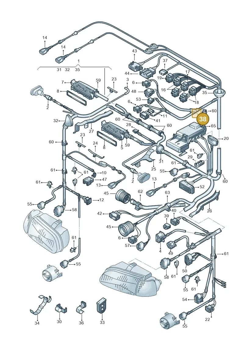 N90680701 — SEAT AROSA (2003-2004) diagram 231971200, position 38