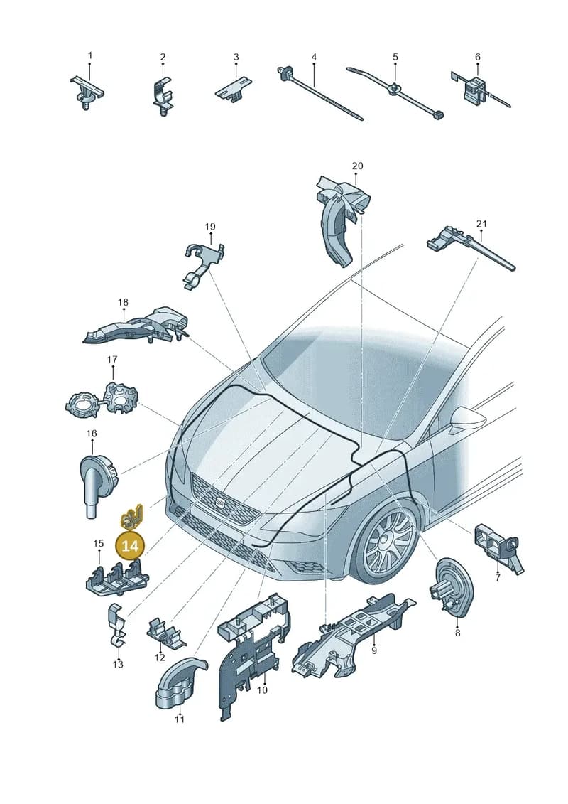 N90680701 — SEAT Leon ST (2016-2020) diagram 754971870, position 14