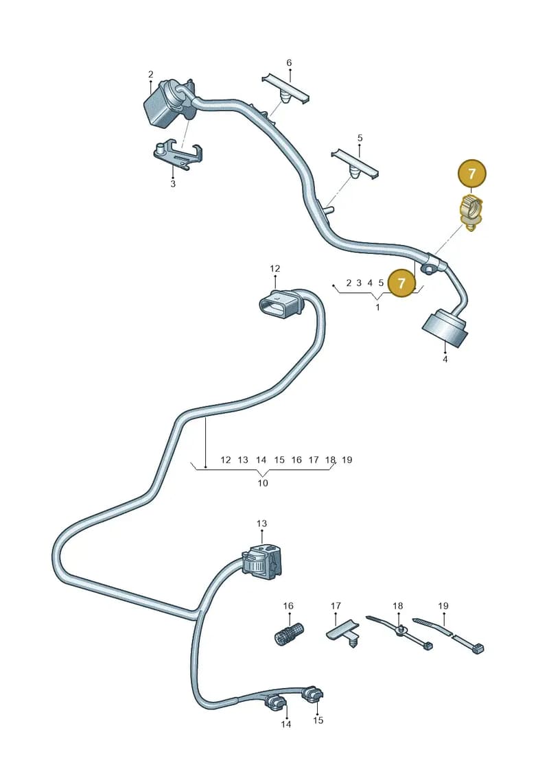 N90681501 — Audi A3 Sportback (2019-2025) diagram 596972680, position 7
