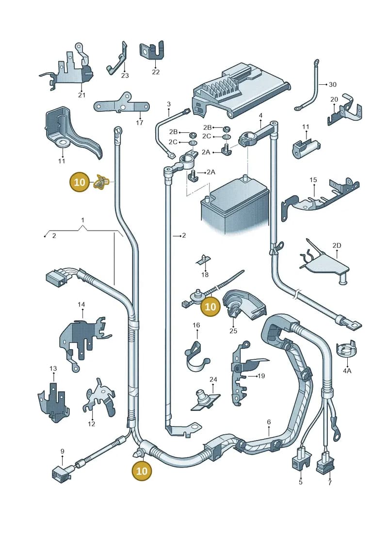 N90682701 — SEAT Ibiza (2012-) diagram 225971650, position 10