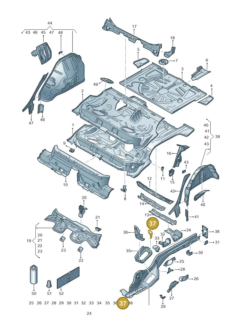 N90694104 — SEAT CUPRA Formentor (2020-) diagram 5fn803010, position 37