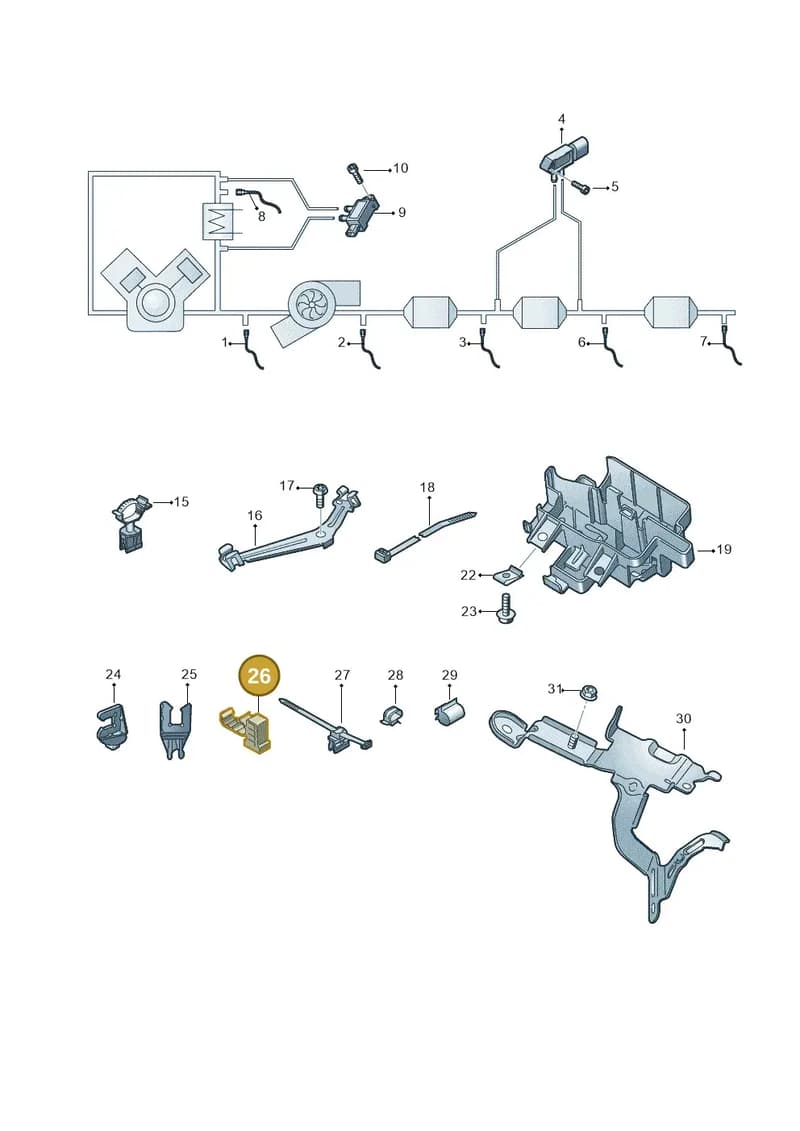 N90696801 — Audi A8 (2017-2025) diagram 838906010, position 26