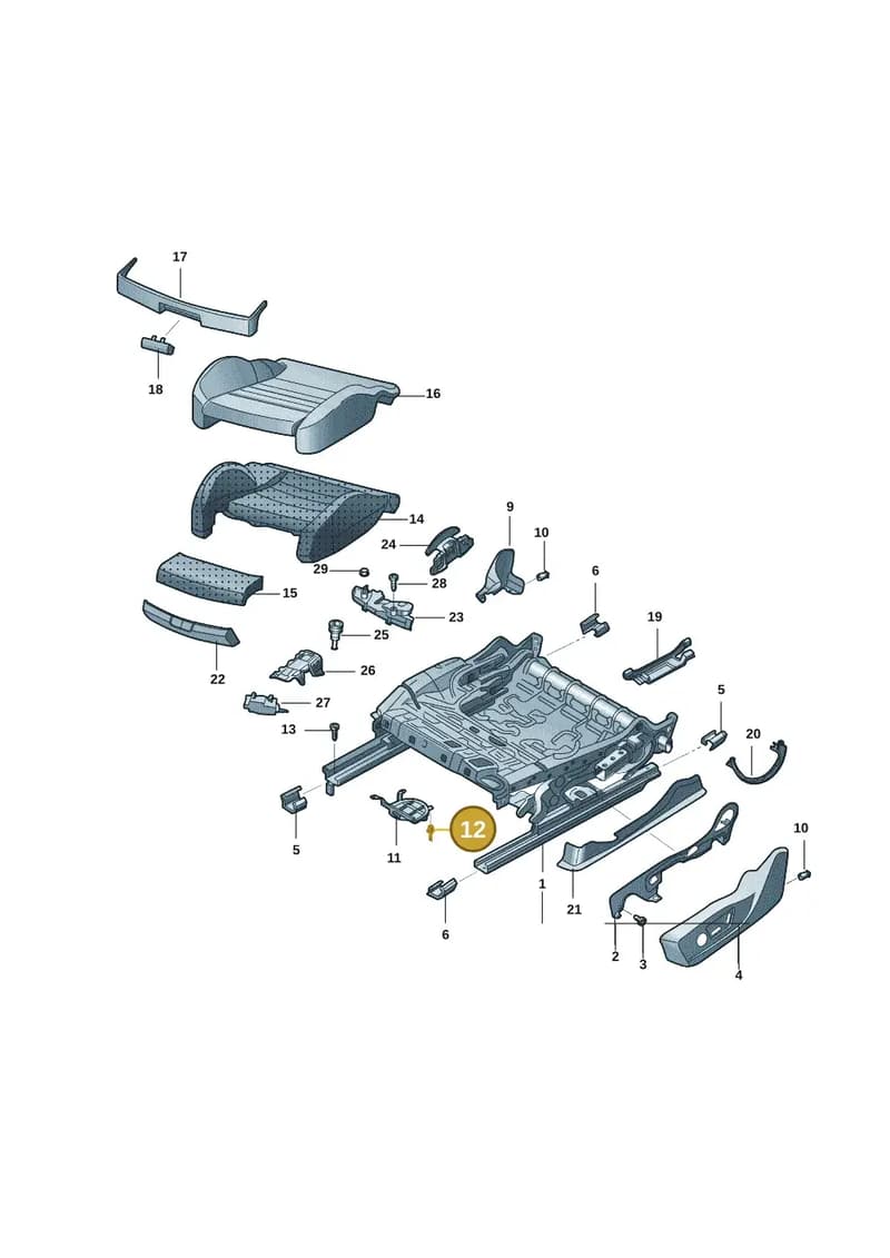N90700601 — Audi Q6 (2022-) diagram 4cg881010, position 12
