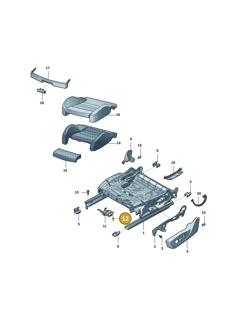N90700601 — Audi Q5 e-tron (2021-) diagram 89d881010, position 12