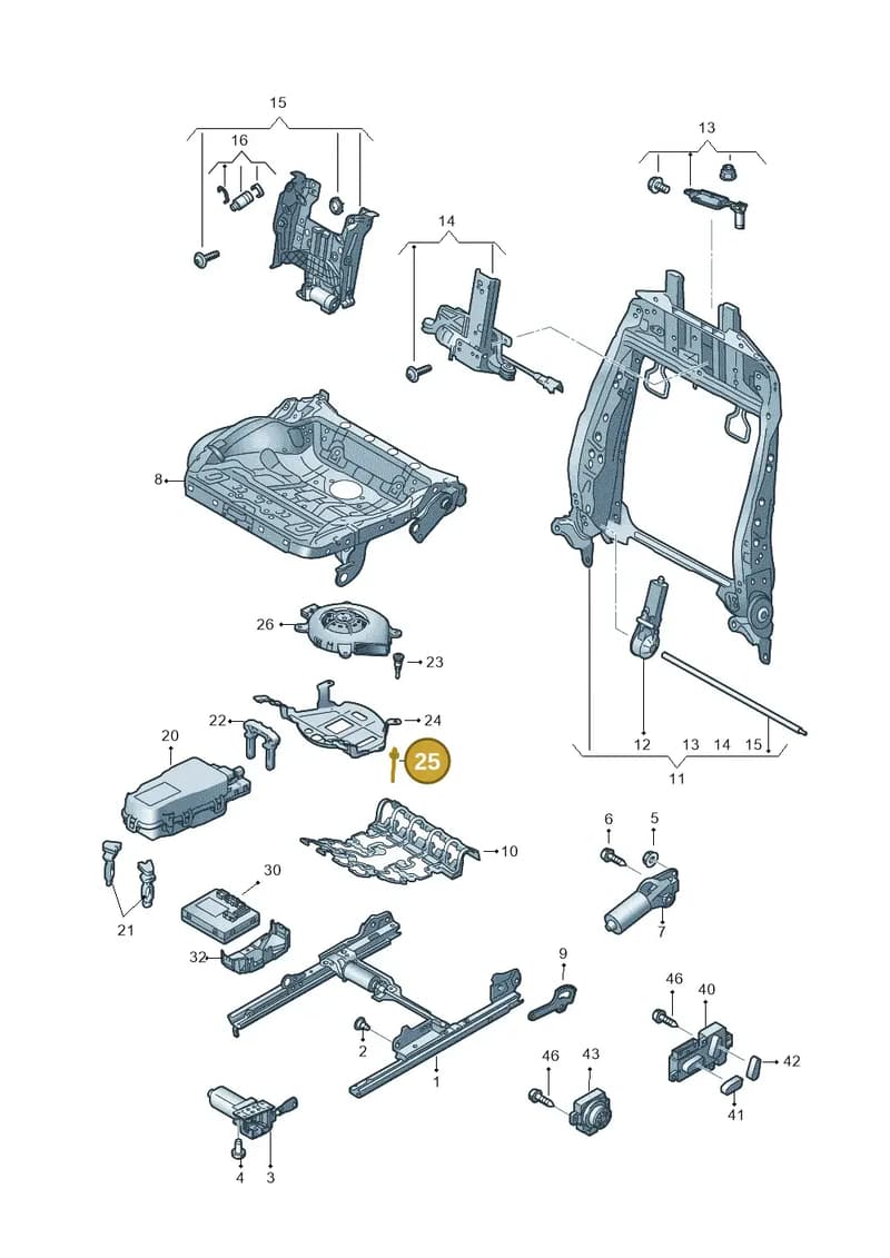 N90700601 — Audi A8 (2017-2025) diagram 838959200, position 25