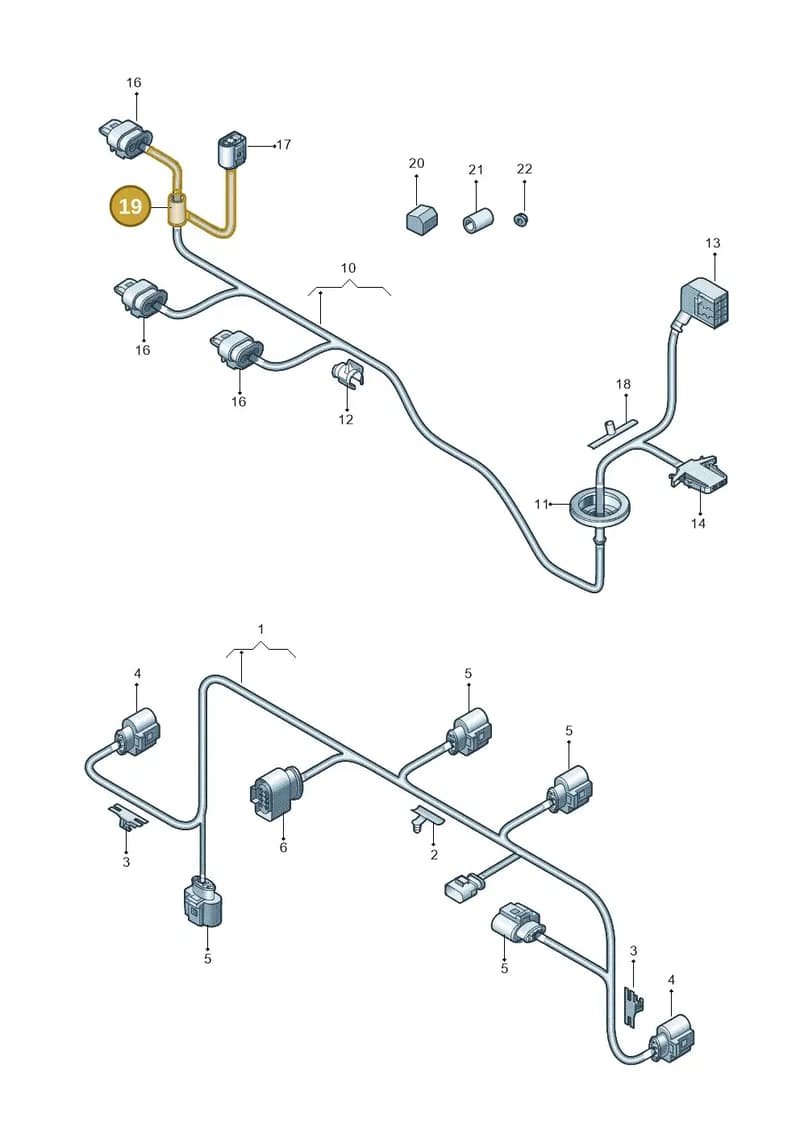 N90701801 — Volkswagen Tiguan (2009-2019) diagram 688971900, position 19