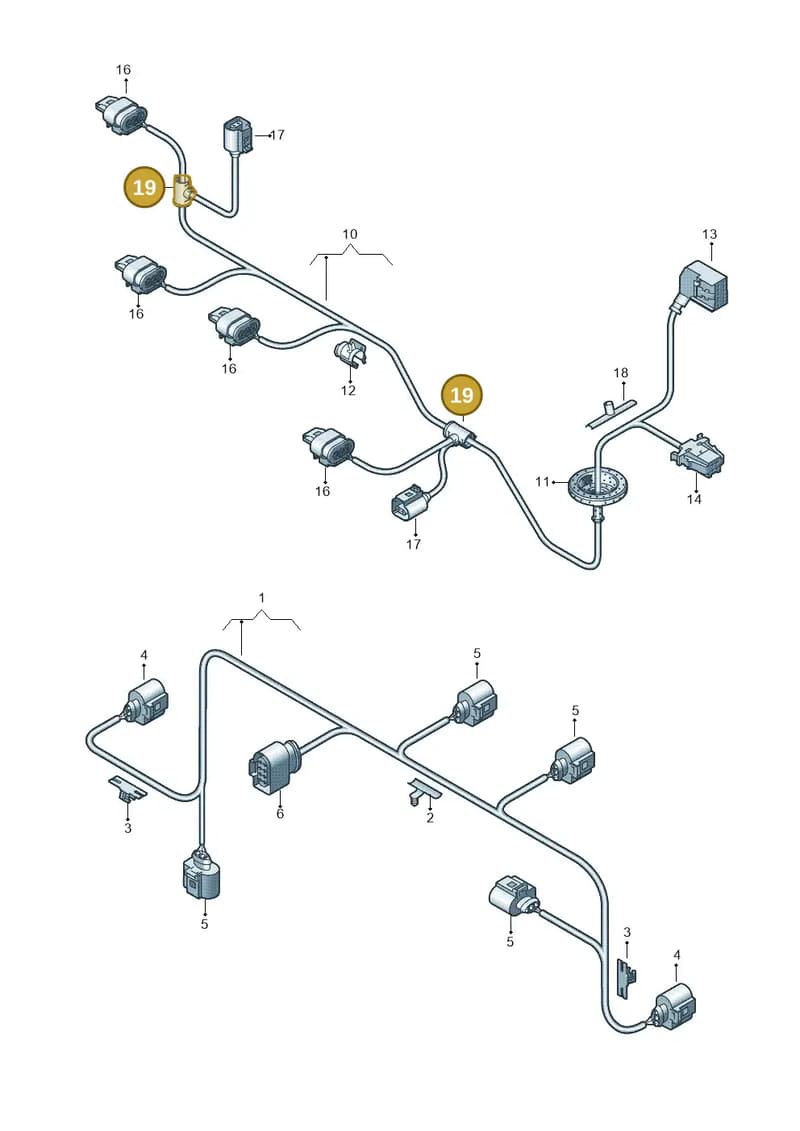 N90701801 — Volkswagen Tiguan (2011-2018) diagram 634971900, position 19