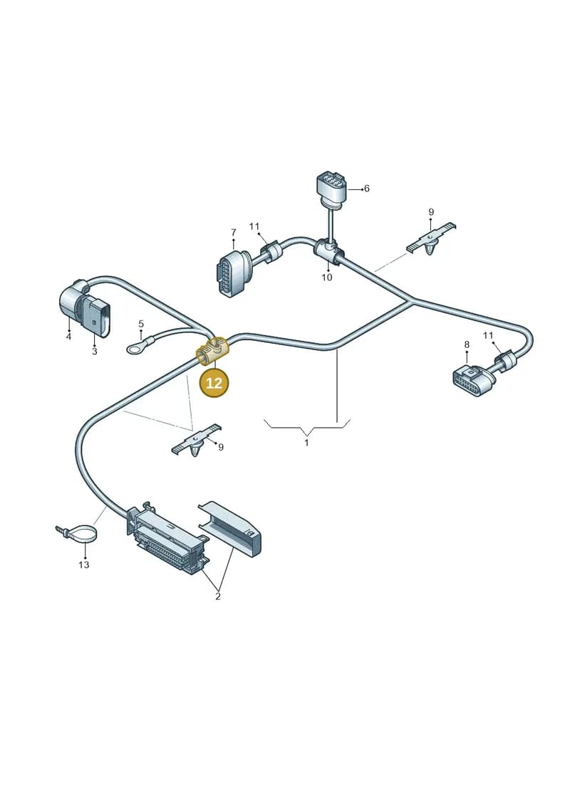 N90702101 — Volkswagen GOLF PLUS              05> (2005-) diagram 412972200, position 12