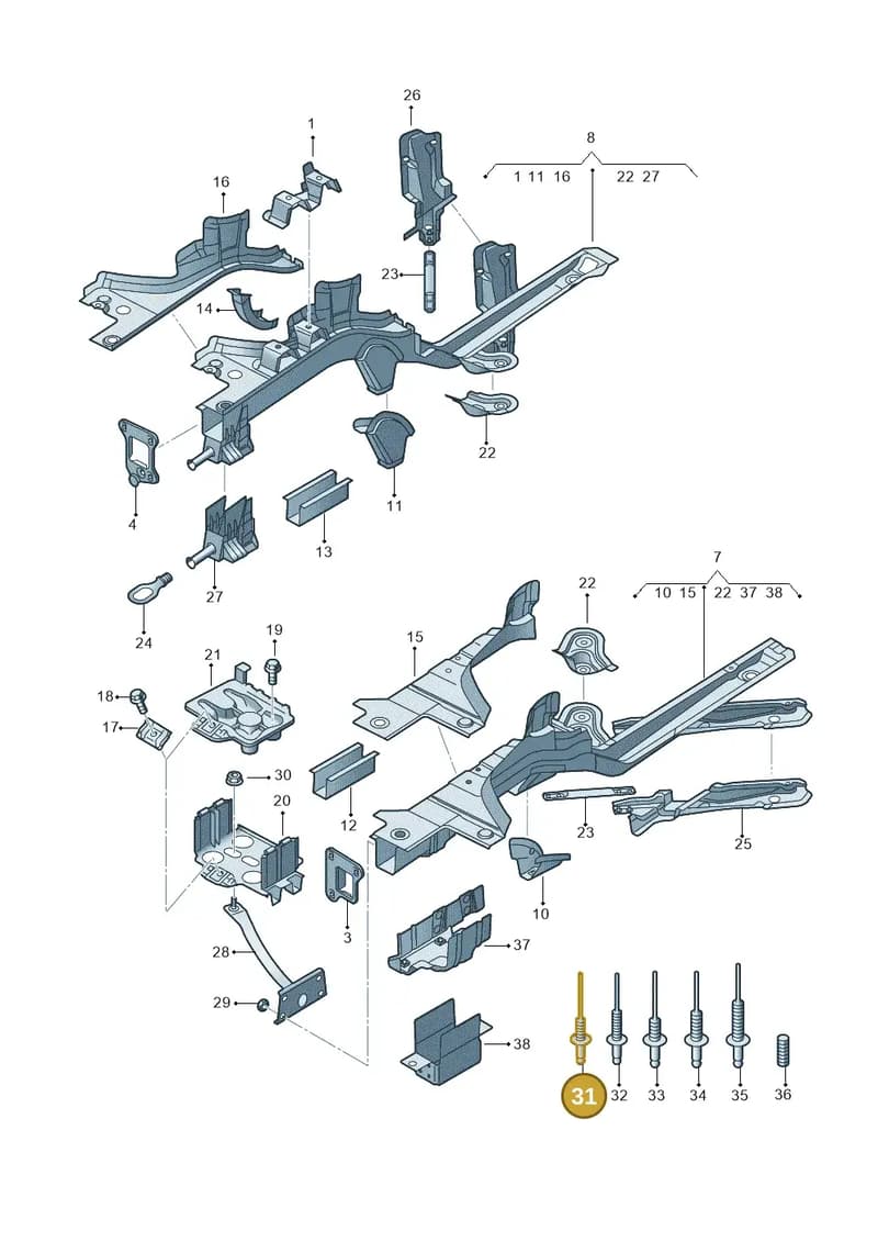 N90716203 — Audi TT Coupe/Roadster (2002-2006) diagram 229803300, position 31
