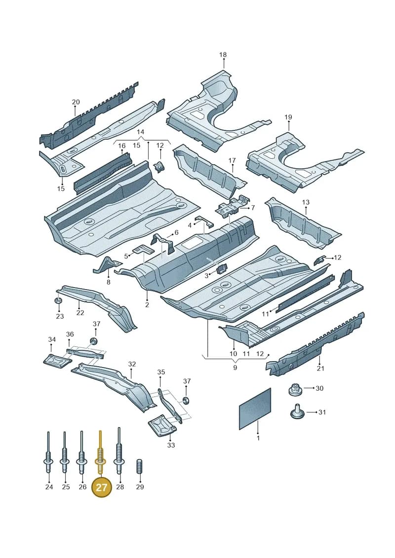 N90716403 — Audi TT Coupe/Roadster (2002-2006) diagram 229803100, position 27
