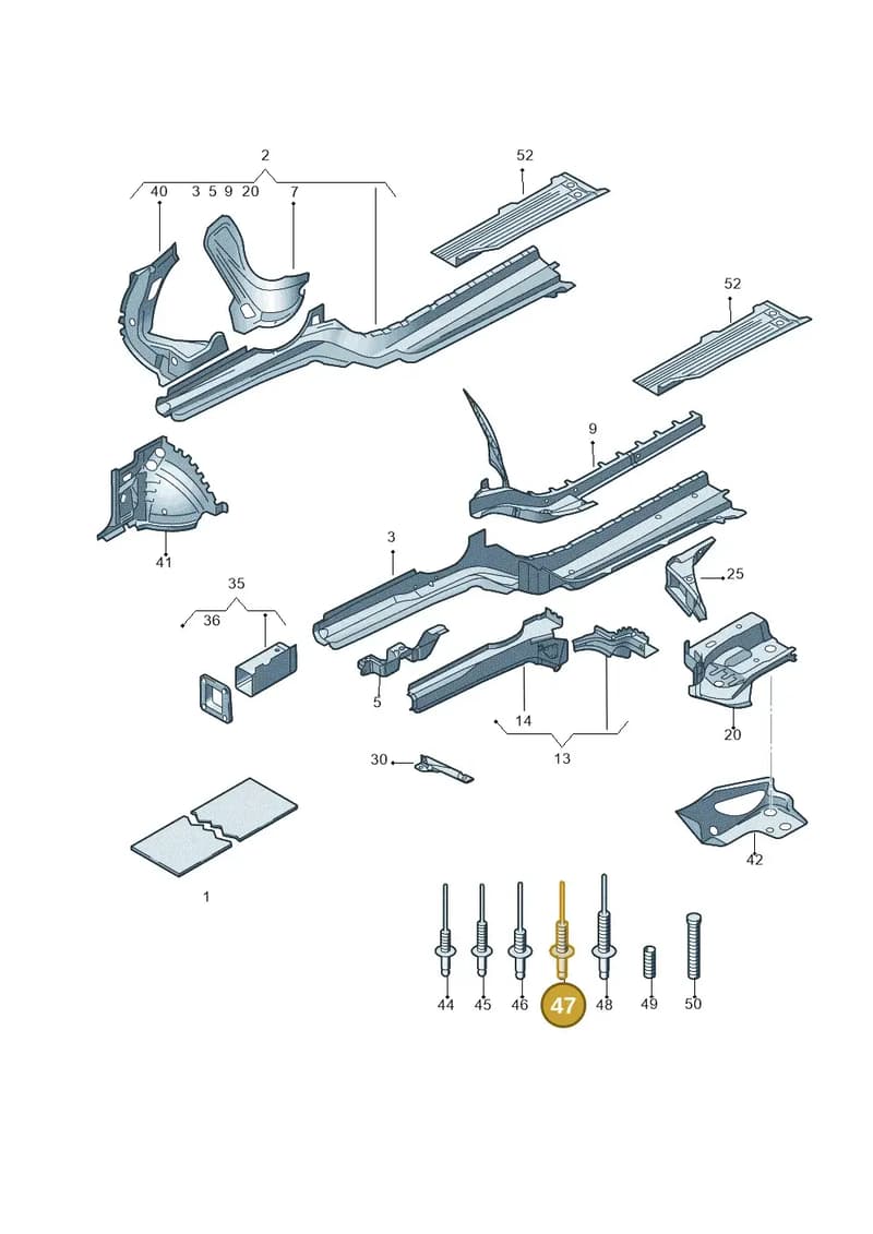 N90716403 — Audi A4/S4 Cabrio./qu. 07> (2006-) diagram 249803110, position 47