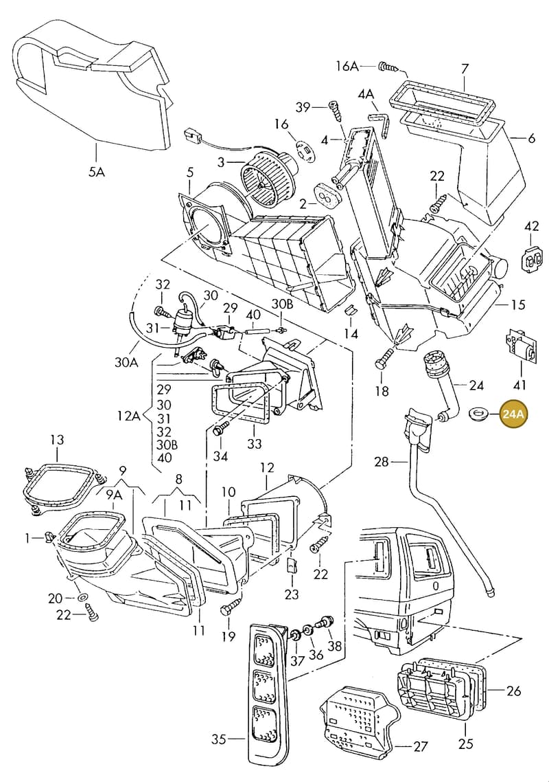 N90719101 — Volkswagen Eurovan (1998-2003) diagram 117819200, position 24A