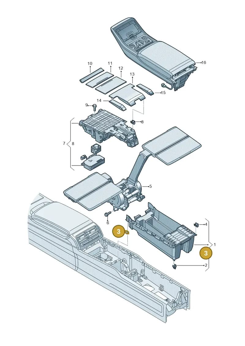 N90731301 — Audi A8 (2017-2025) diagram 838863550, position 3
