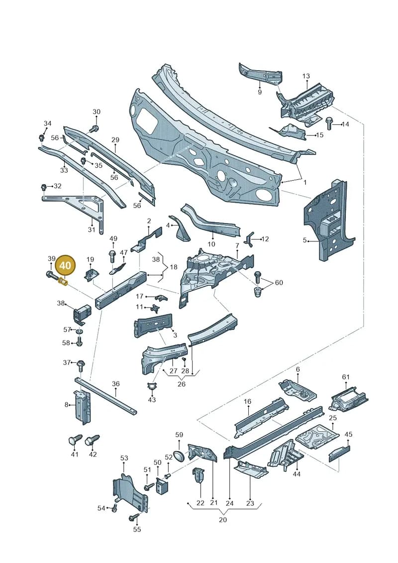 N90737502 — Audi RS Q8 (2019-2025) diagram 429805000, position 40