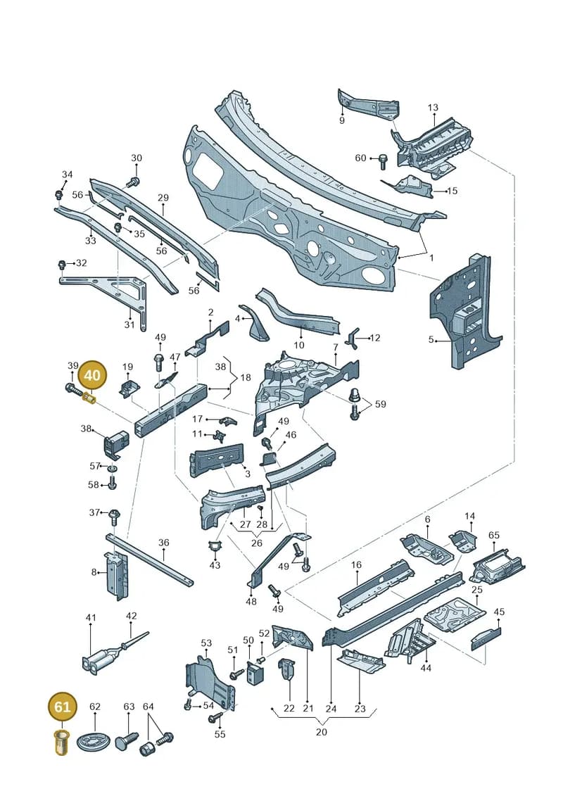 N90737502 — Audi Q7 (2015-2025) diagram 859805000, position 40+61