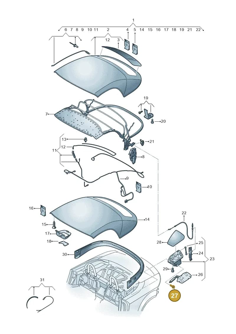 N90749004 — Audi TT RS (2016-2023) diagram 850871000, position 27