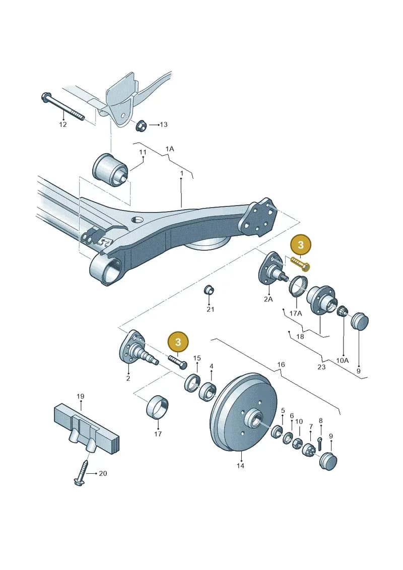 N90758902 — SEAT AROSA (2003-2004) diagram 231500200, position 3