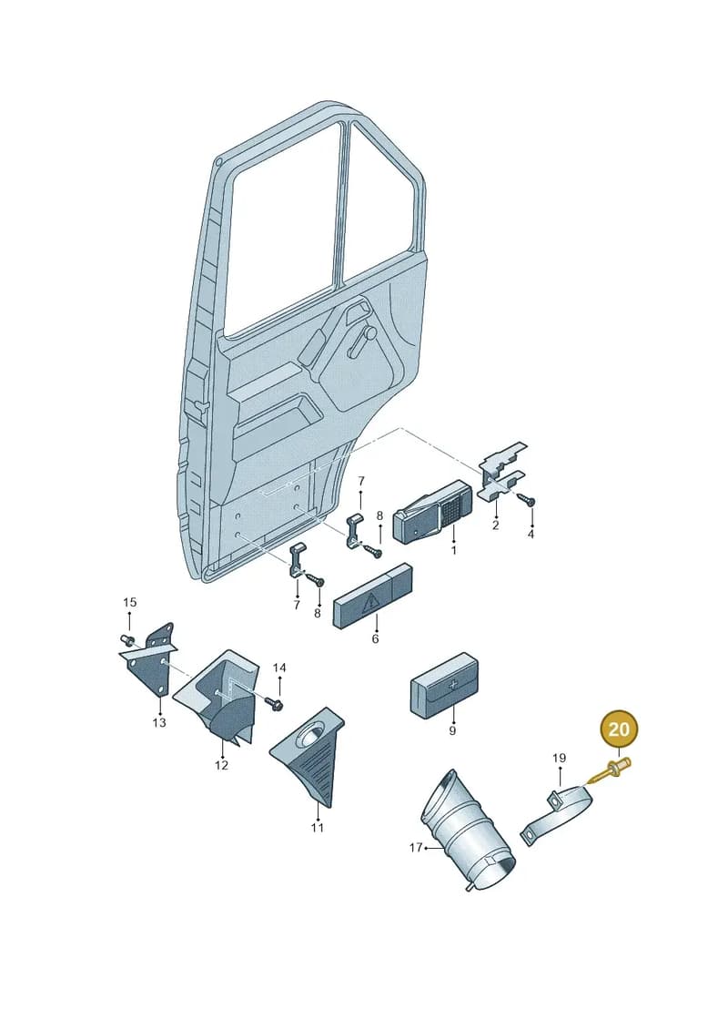 N90769301 — Volkswagen LT, LT 4X4 (2003-2006) diagram 176860000, position 20