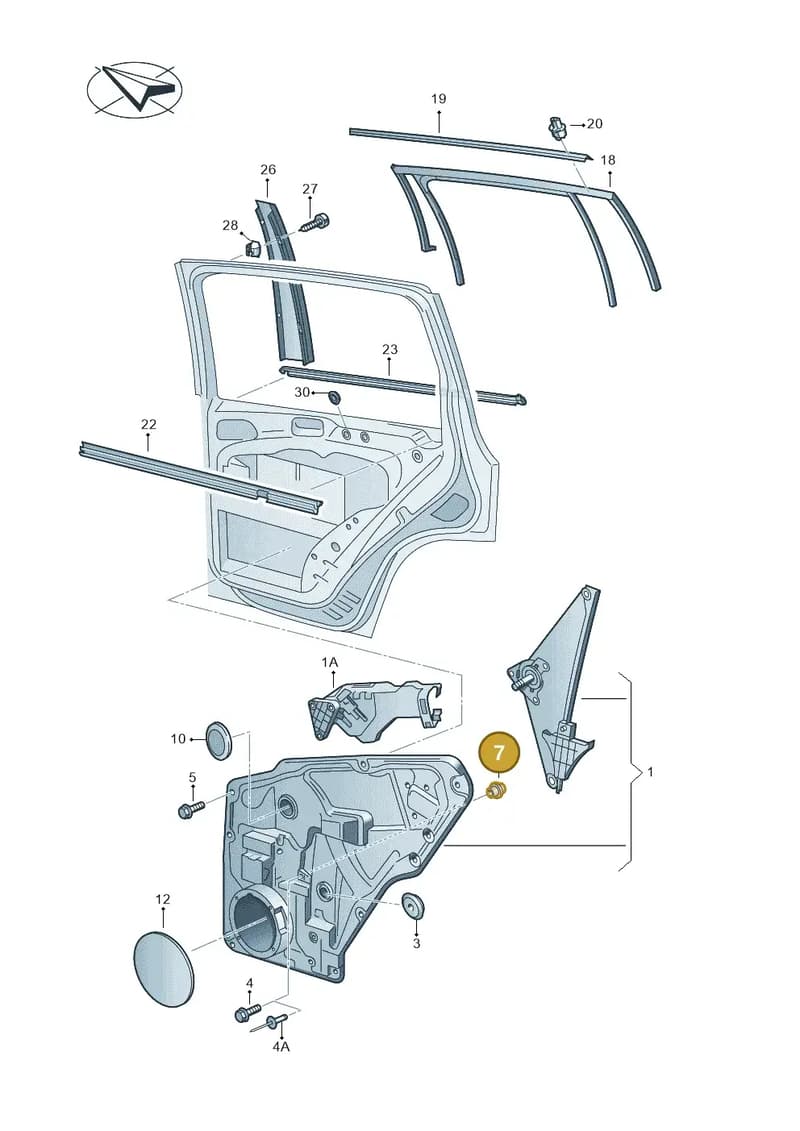 N90769301 — Volkswagen Tiguan (2011-2018) diagram 634839600, position 7