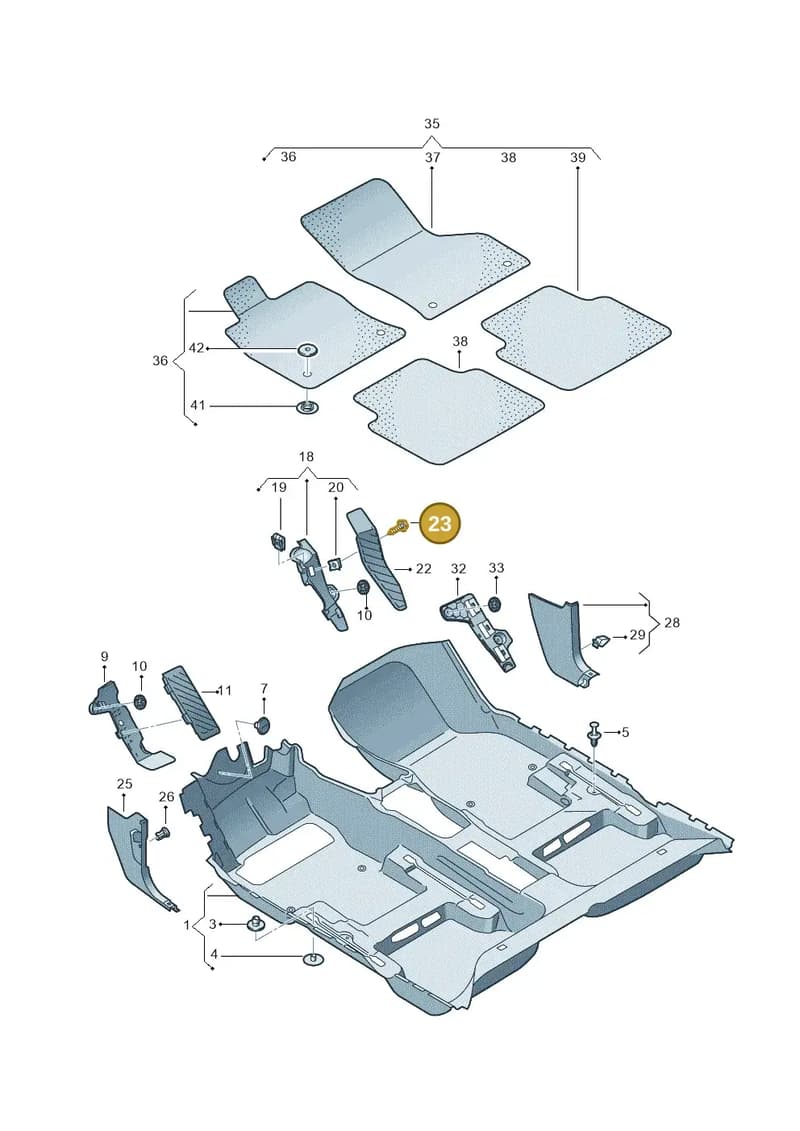 N907732019B9 — Volkswagen T-Roc Cabriolet (2019-2025) diagram 813863000, position 23