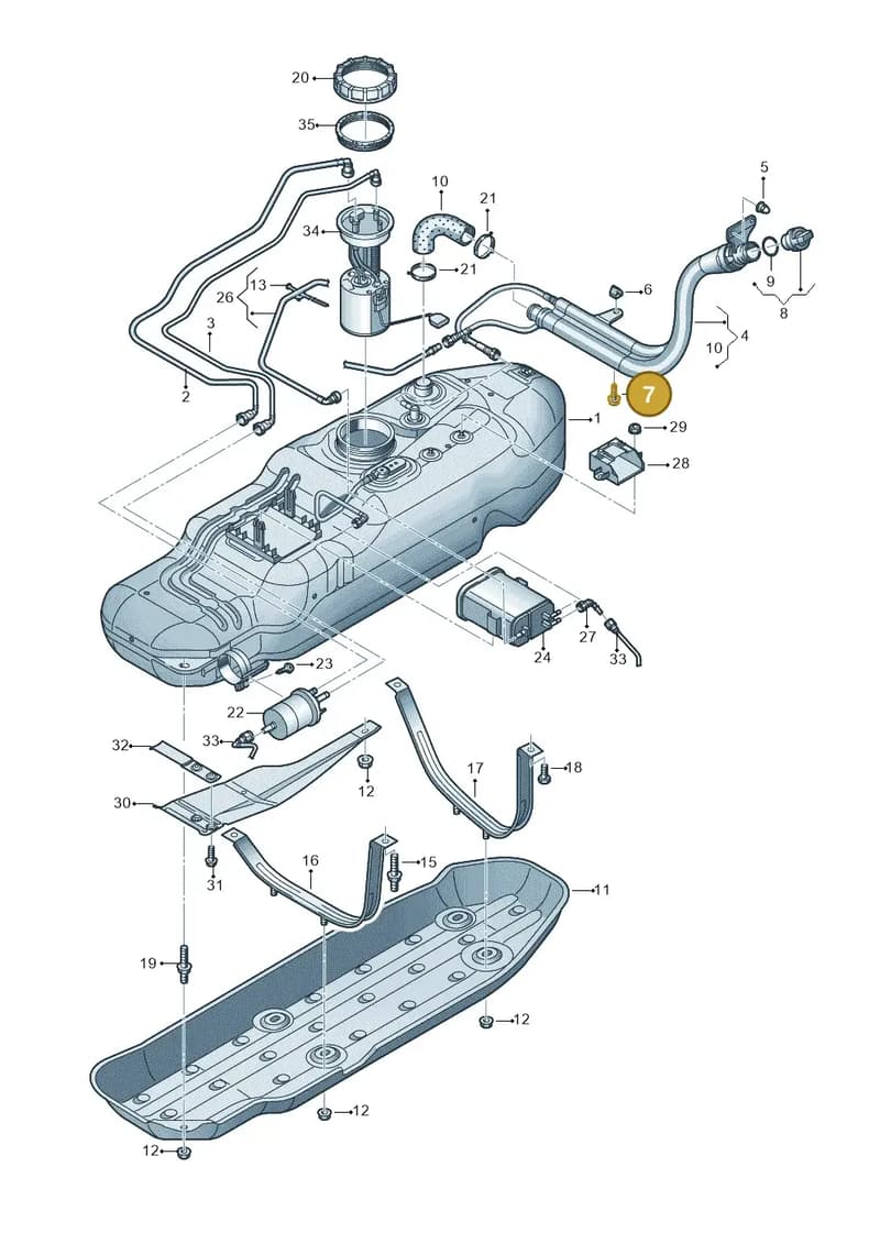 N907732019B9 — Volkswagen Amarok (2016-2022) diagram 894201400, position 7