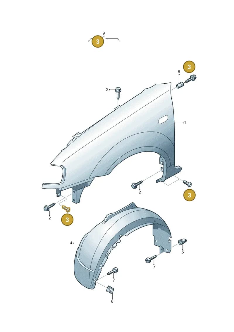 N90783102 — SEAT AROSA (2003-2004) diagram 232821100, position 3