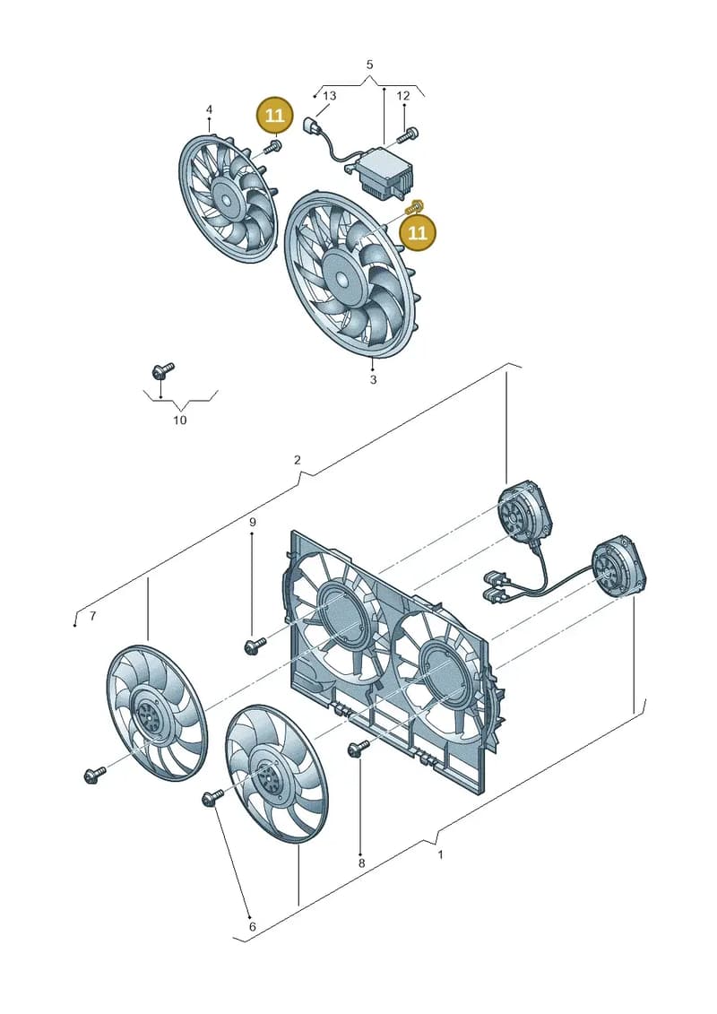 N90785002 — Audi A7 Sportback (2014-2018) diagram 711959700, position 11