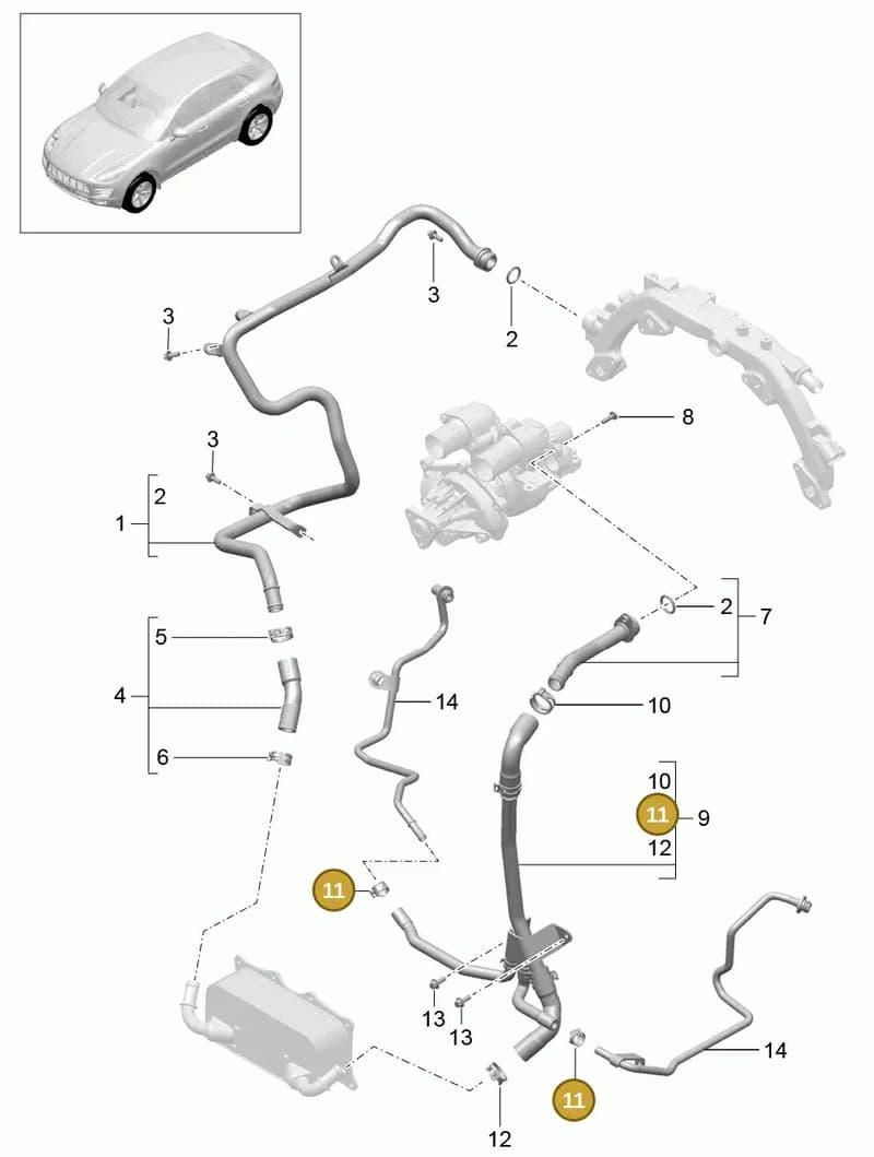 N90785002 — Porsche Macan (2013-2018) diagram p44105030, position 11