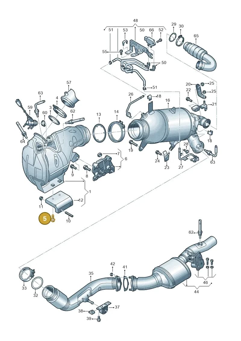 N90786503 — Audi A6 (2018-2025) diagram 848253070, position 5