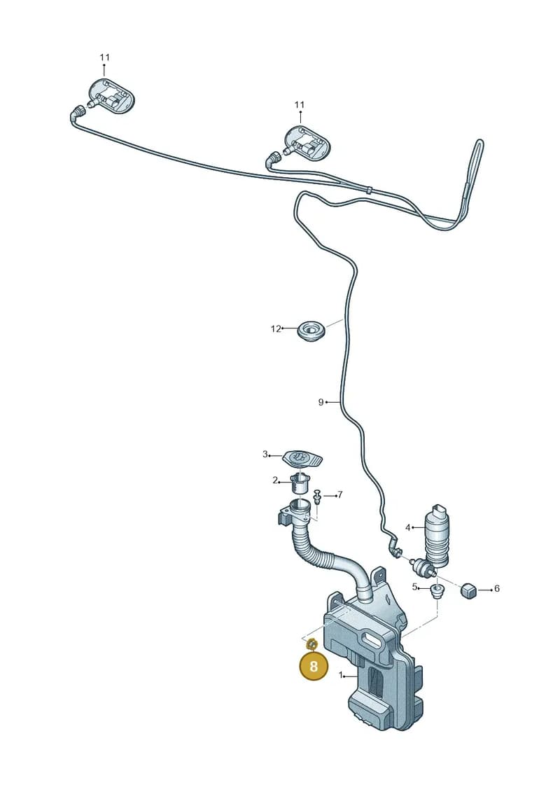 N90812702 — Audi A3 Sportback (2019-2025) diagram 596955010, position 8