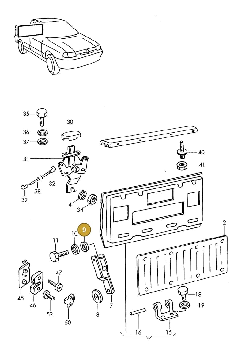 N90816601 — Skoda PICK UP (1995-2001) diagram 097827000, position 9