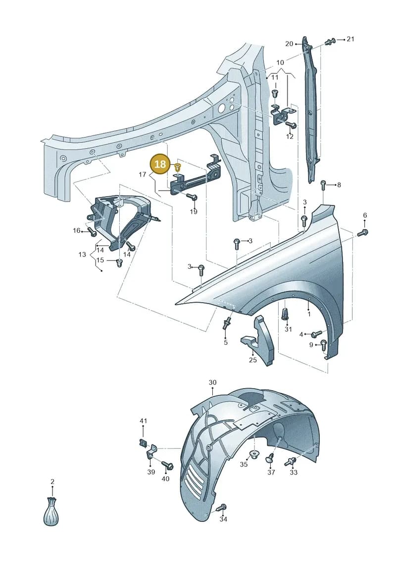 N90817202 — Volkswagen Touareg (2017-2025) diagram 439821000, position 18
