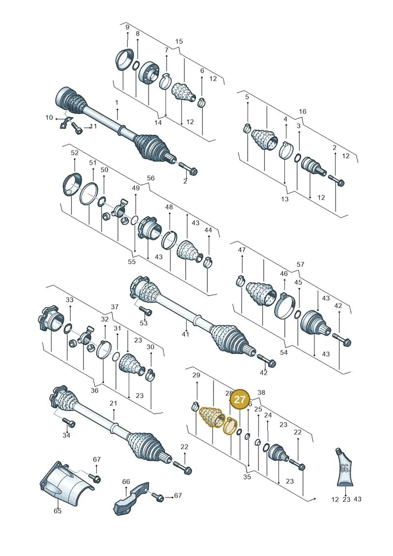 N90818201 — Audi A4/S4/Av./qu. (2001-2004) diagram 249407210, position 27