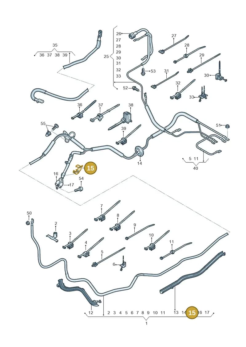 N90833901 — Audi A8 (2017-2025) diagram 838972020, position 15