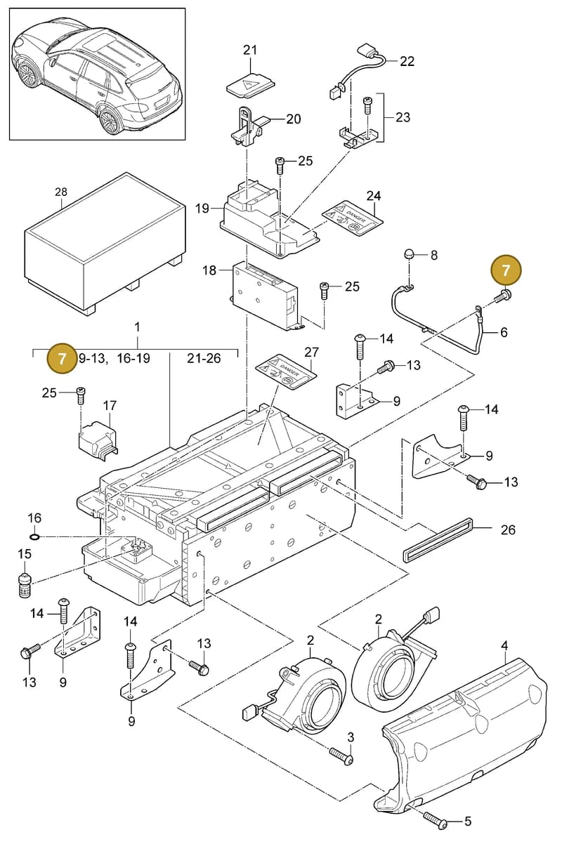N90847903 — Porsche Cayenne (2010-2018) diagram p37901040, position 7