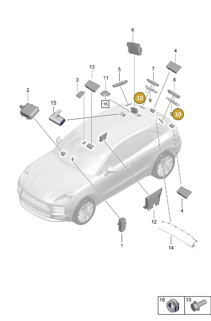N90847903 — Porsche Macan (2018-2022) diagram p52912000, position 10