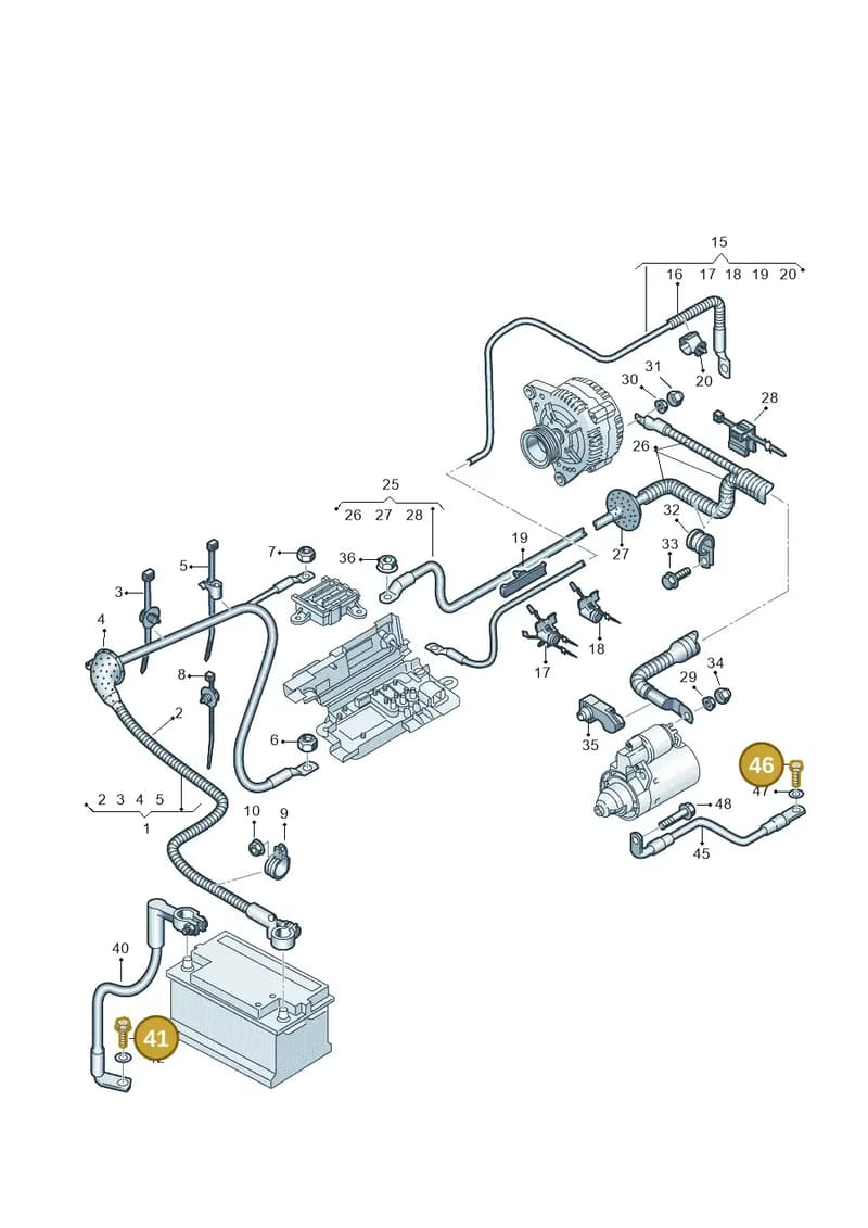 N90848003 — Audi R8 qu. 5.2 (2012-2015) diagram 618972000, position 41+46